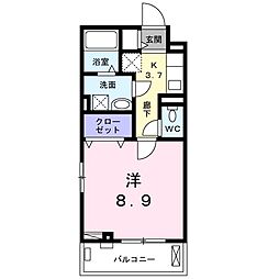 ネオ・グレイス蕨 1Kの間取図画像