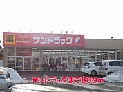 【ドラッグストア】サンドラッグまで800ｍ