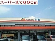 【スーパー】Aコープ川良まで600ｍ