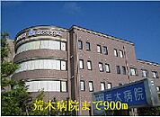 【総合病院】荒木病院まで900ｍ