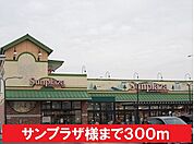 【スーパー】サンプラザ様まで300ｍ