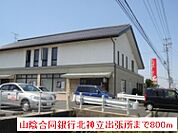 【銀行】山陰合同銀行北神立出張所まで800ｍ
