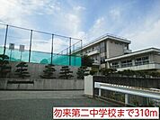【中学校】勿来第二中学校まで310ｍ