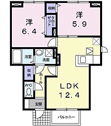 間取図画像 2LDK