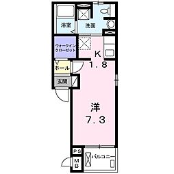 インウィステリア吹田駅前 ワンルームの間取図画像