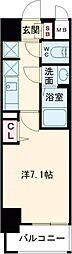 レジデンス神戸大倉山グルーブ 7階1Kの間取り