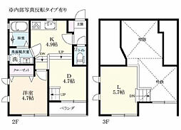 プレミアム花久保I 2階1LDKの間取り