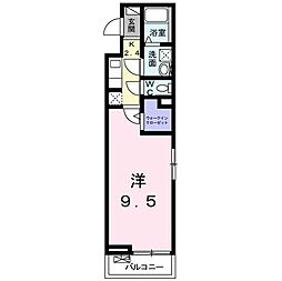 コンフォートブルック逗子 1Kの間取図画像