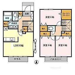 コンフォート浜田C 3LDKの間取図画像
