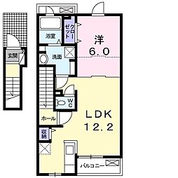 シャルム長洲 1LDKの間取図画像