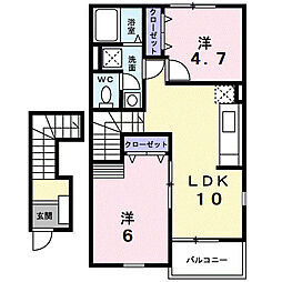 間取図画像 2LDK