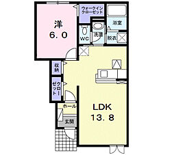 プリメゾングランデュール1 1LDKの間取図画像