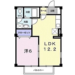 ファーストビレッジ 2階1LDKの間取り