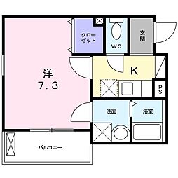 ネオカーム中野 1Kの間取図画像