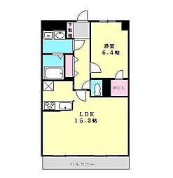 柏808タワー（カシワハチマルハチタワー） 8階1LDKの間取り