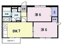 ヴィラ・エスペランス 2DKの間取図画像