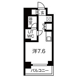 相鉄本線 西横浜駅 徒歩11分の賃貸マンション 5階ワンルームの間取り