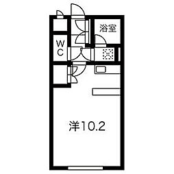 EVER GREEN (エバーグリーン) 1階ワンルームの間取り