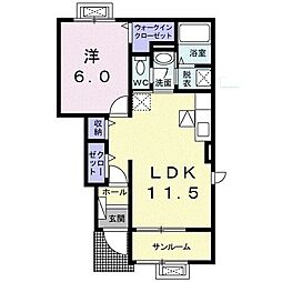 イズミティヒルズONE 1LDKの間取図画像
