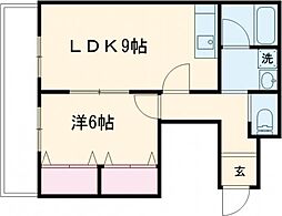ハレアカラ 8階1LDKの間取り