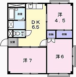 ヴェルディール 3DKの間取図画像