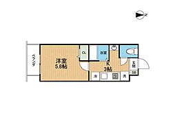Premiere牧港 1Kの間取図画像