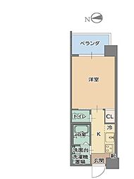 トーマス兼城1 1Kの間取図画像
