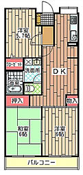 クレール25 3DKの間取図画像