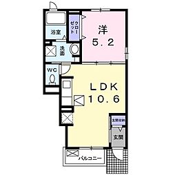 シャルメゾン 1LDKの間取図画像