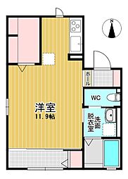 サニーウェル ワンルームの間取図画像
