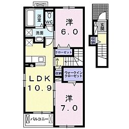 まりばさみ3 2LDKの間取図画像