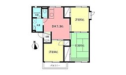 フレグランス渋沢3 3DKの間取図画像