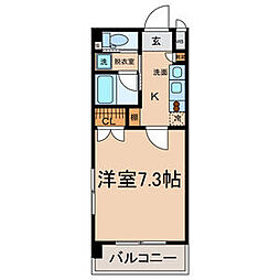 アップルコート一社 1Kの間取図画像