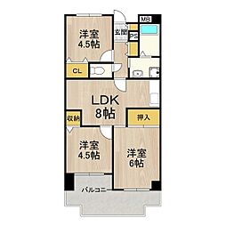 友井グレイス 3LDKの間取図画像