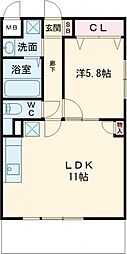 間取図画像 1LDK