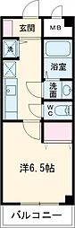 ルナアークファースト 1Kの間取図画像