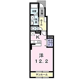 アタラクシア3A ワンルームの間取図画像