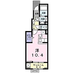 モデルノ・パラッツオSK ワンルームの間取図画像