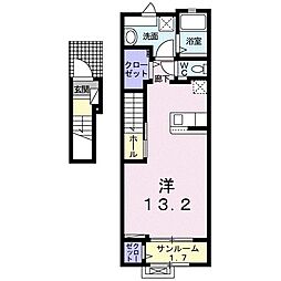 モデルノ・パラッツオSK ワンルームの間取図画像
