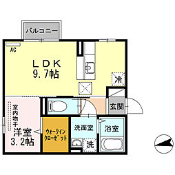 アルトプエンテ 1LDKの間取図画像