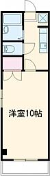 エリーナ新屋敷 3階1Kの間取り