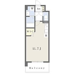 JR鹿児島本線 崇城大学前駅 徒歩4分の賃貸マンション 4階ワンルームの間取り