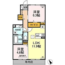 エトワール・セナ 2LDKの間取図画像