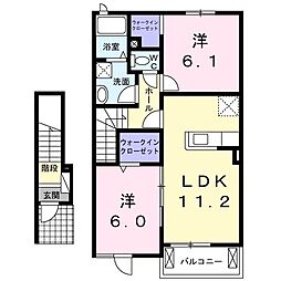 ボヌールTA 2LDKの間取図画像