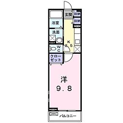 エクセランEM 1Kの間取図画像