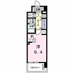 クラシェス尼崎 ワンルームの間取図画像