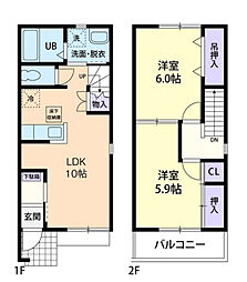 cherry blossom 1階2LDKの間取り