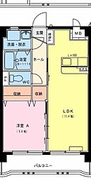ユーミー神宮 2階1LDKの間取り
