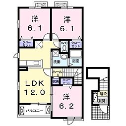 フェリーチェ 3LDKの間取図画像