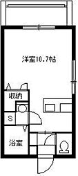 Ｙ’ｓＴＥＲＲＡＣＥ 3階ワンルームの間取り